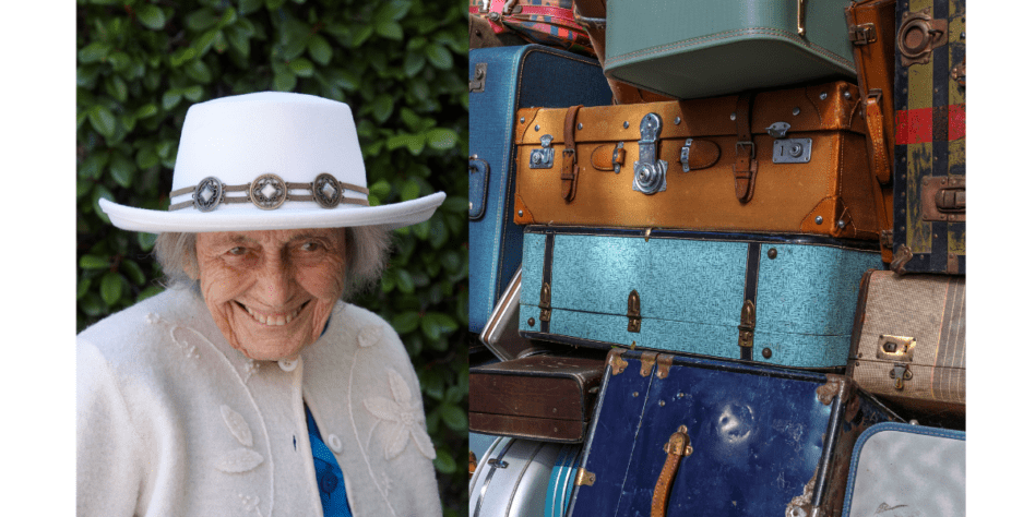 Mom with luggage 3.7.22 moving mom in